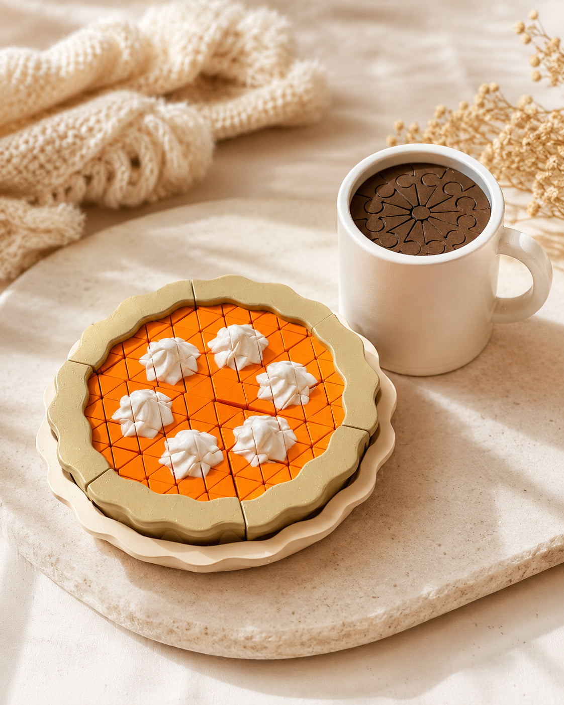 3D Printed Pretend Pie and Hot Cocoa Play Set