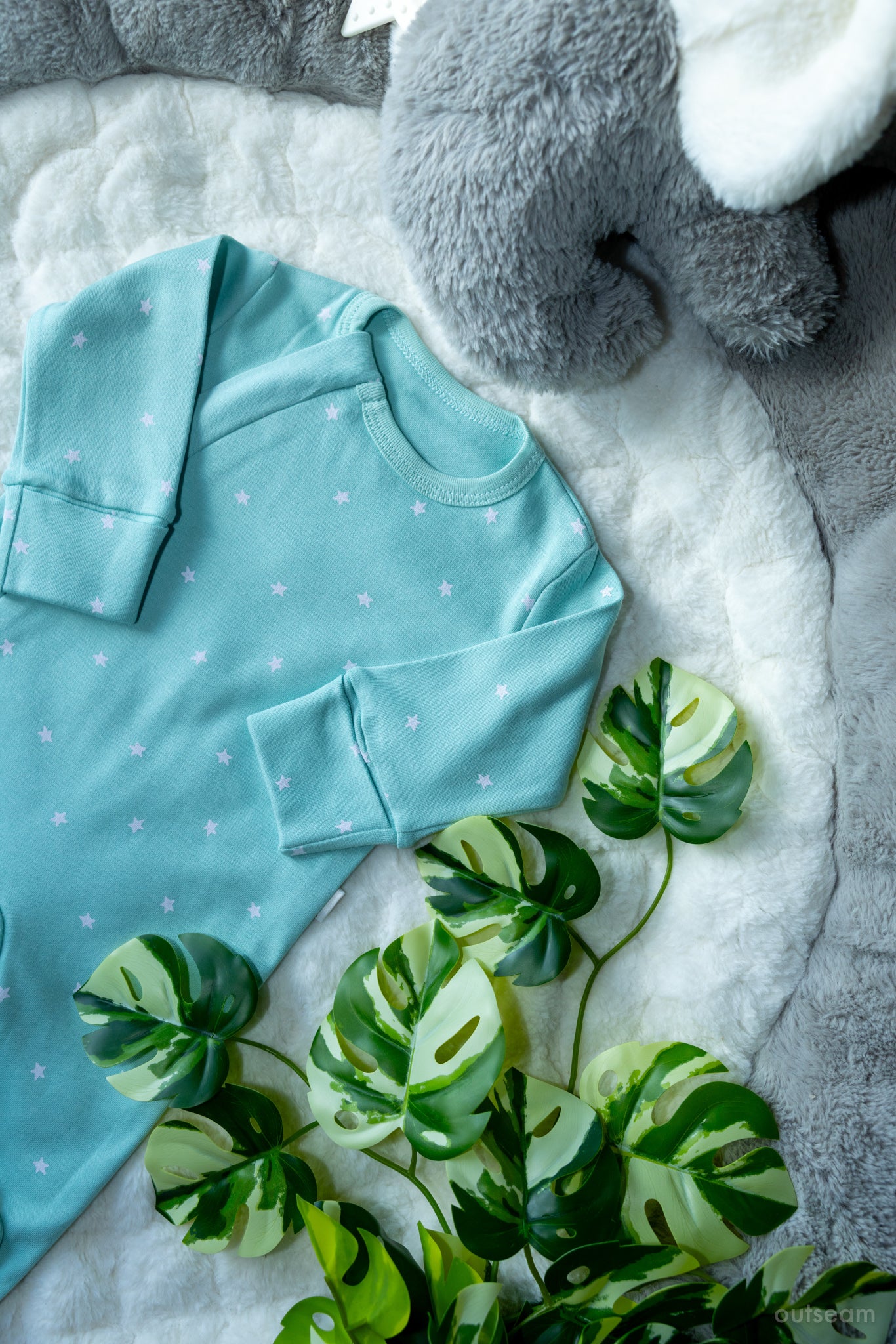 Outseam Sleepsuit Zipper Mint — detail view 3